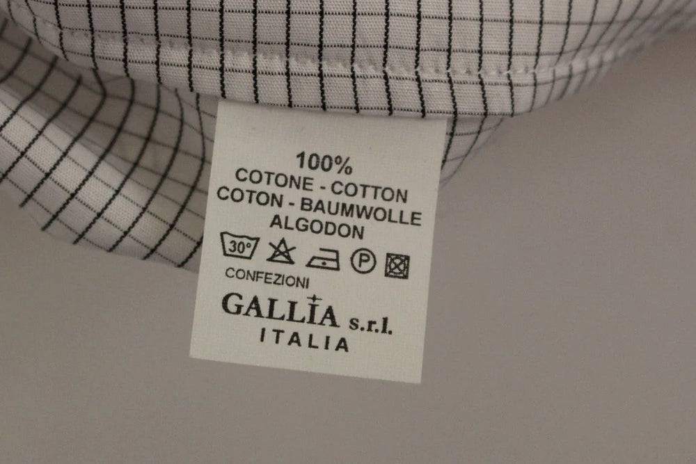 Andrea Incontri White Cotton Checkered Stretch Skirt - IT42|M - Skirts