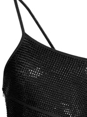 ANDREĀDAMO Black Viscose Short Dress - XS
