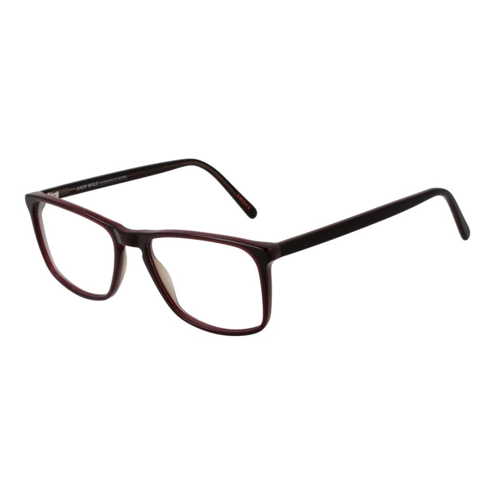 Andy Wolf Burgundy Unisex Glasses Frame - Eyeglasses