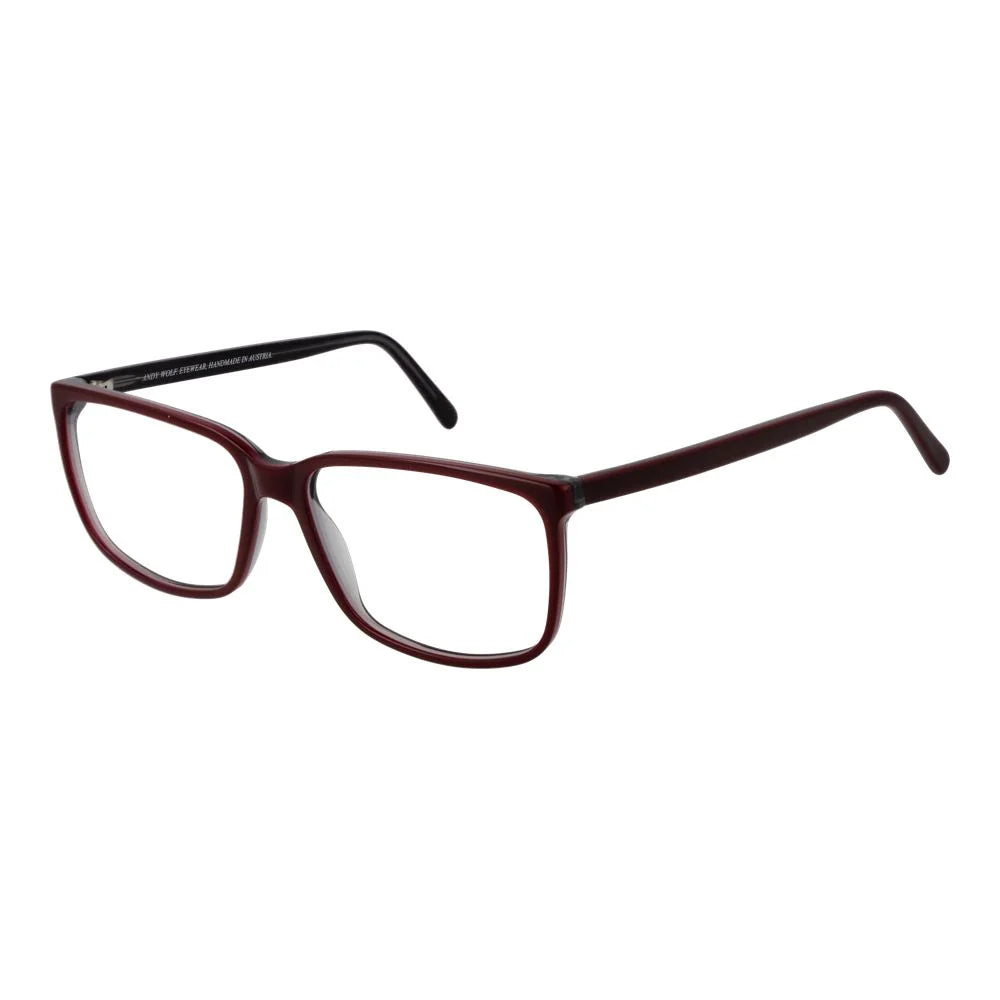 Andy Wolf Burgundy Unisex Glasses Frame - Eyeglasses