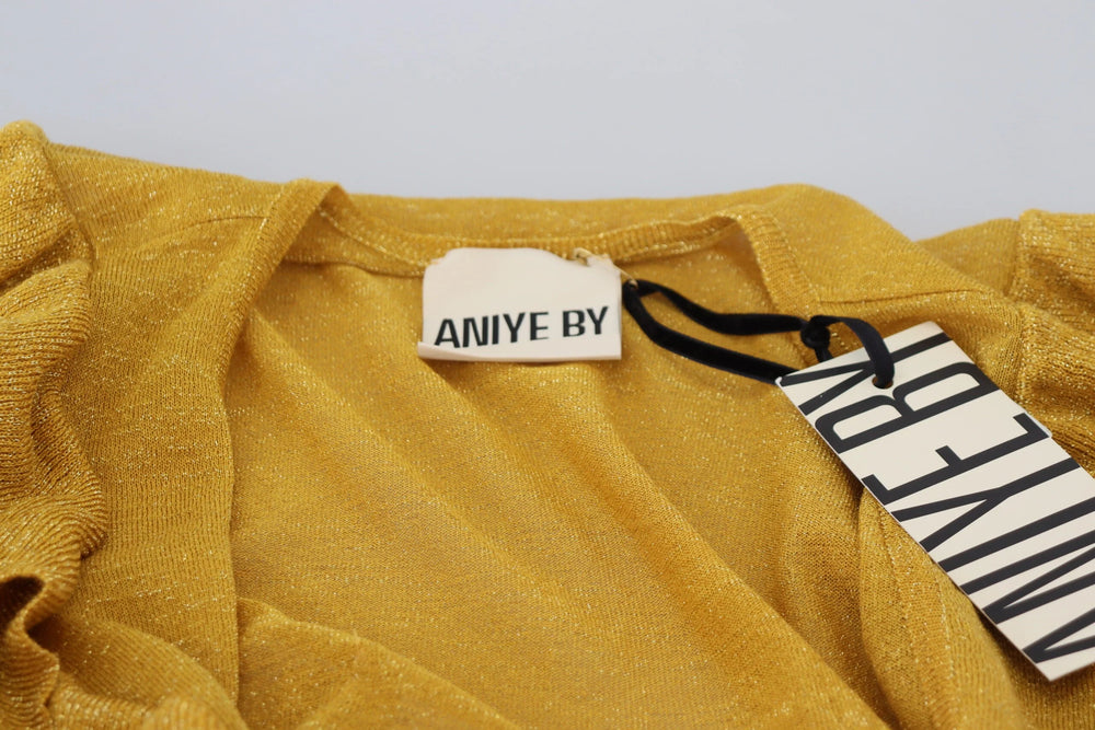 Aniye By Gold Long Sleeves Ruffled Women Cardigan Sweater - IT40|S - Cardigans