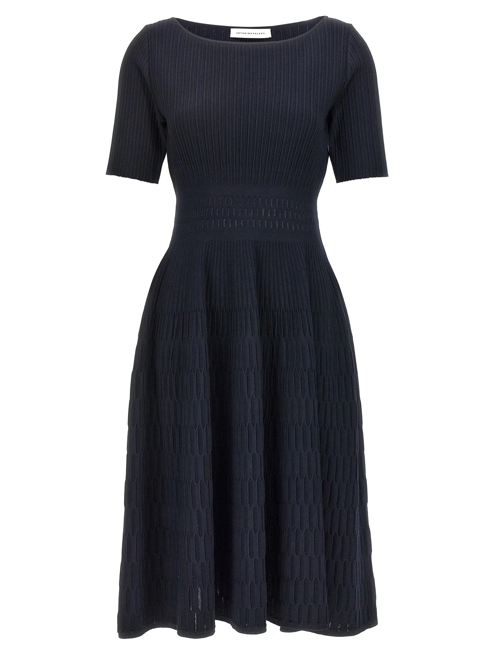 ANTONINO VALENTI Blue Viscose Midi Dress - IT38