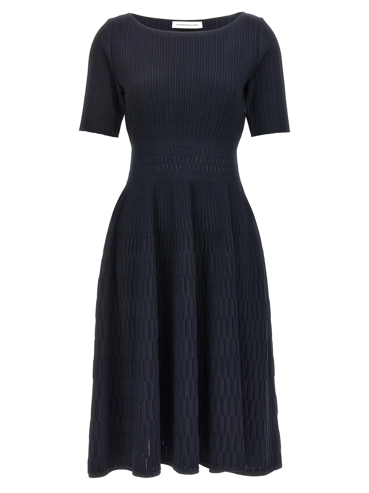 ANTONINO VALENTI Blue Viscose Midi Dress - IT38