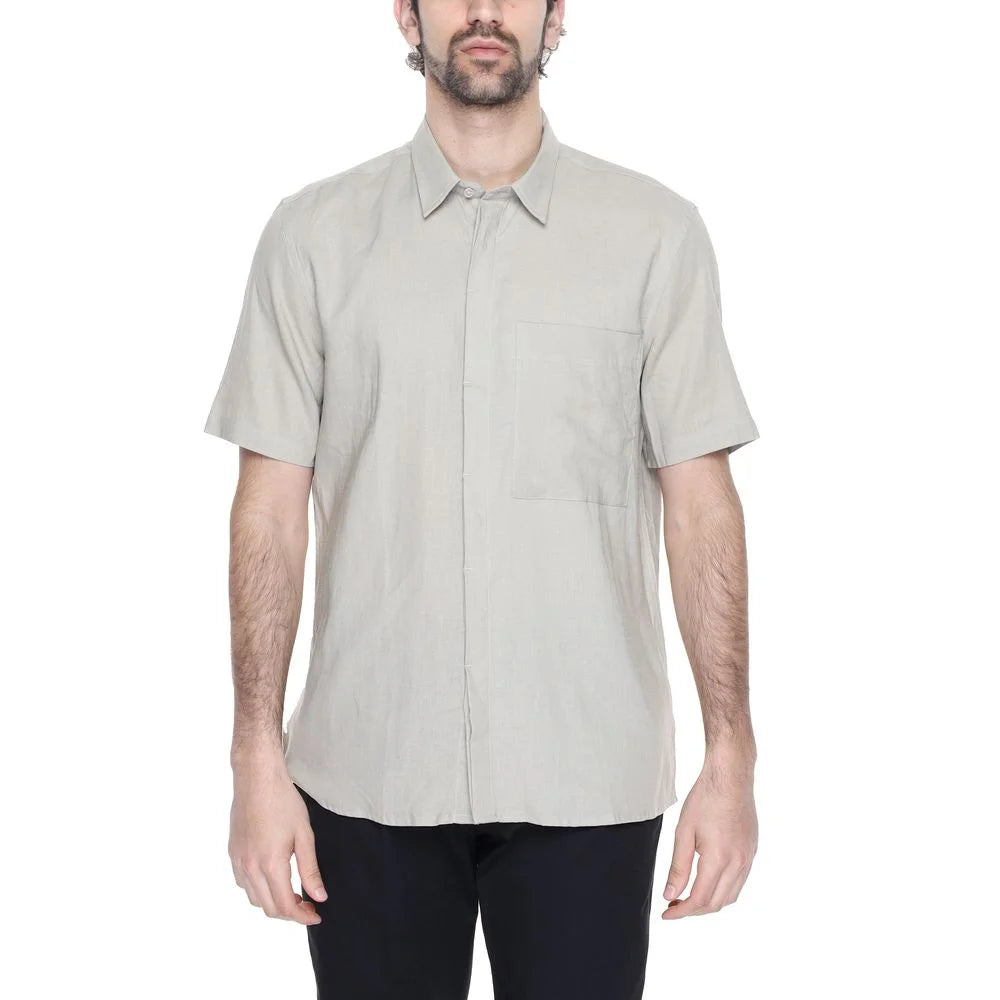Antony Morato Beige Linen Shortsleeve - IT44 | XS - Shirts
