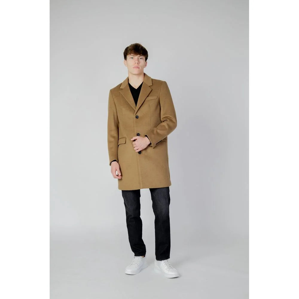 Antony Morato Beige Polyester Coat - Overcoats