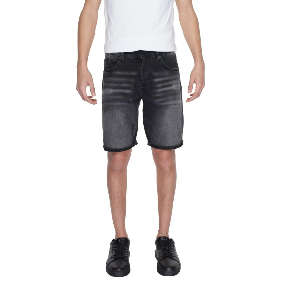 Antony Morato Black Cotton Bermuda - Bermudas