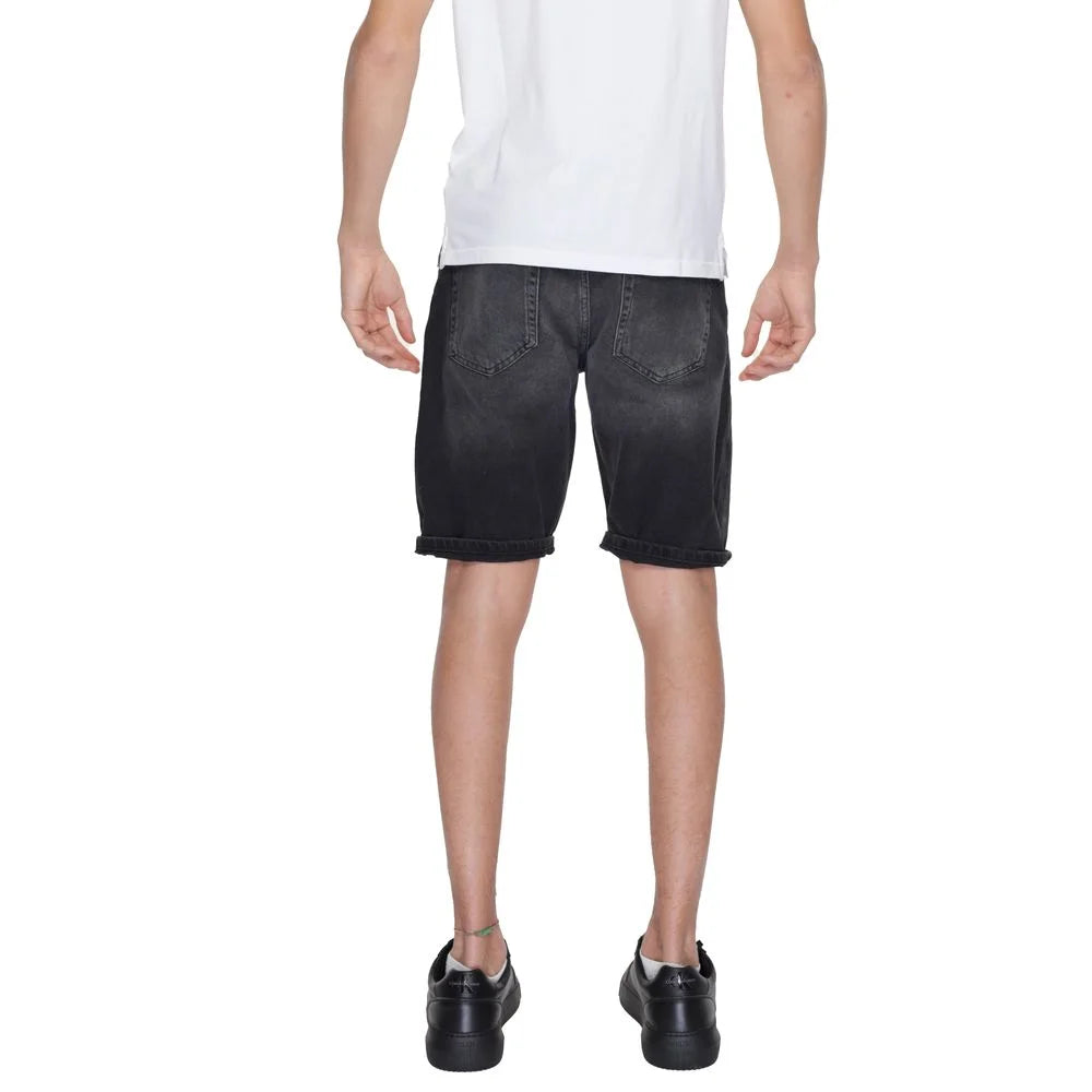 Antony Morato Black Cotton Bermuda - Bermudas