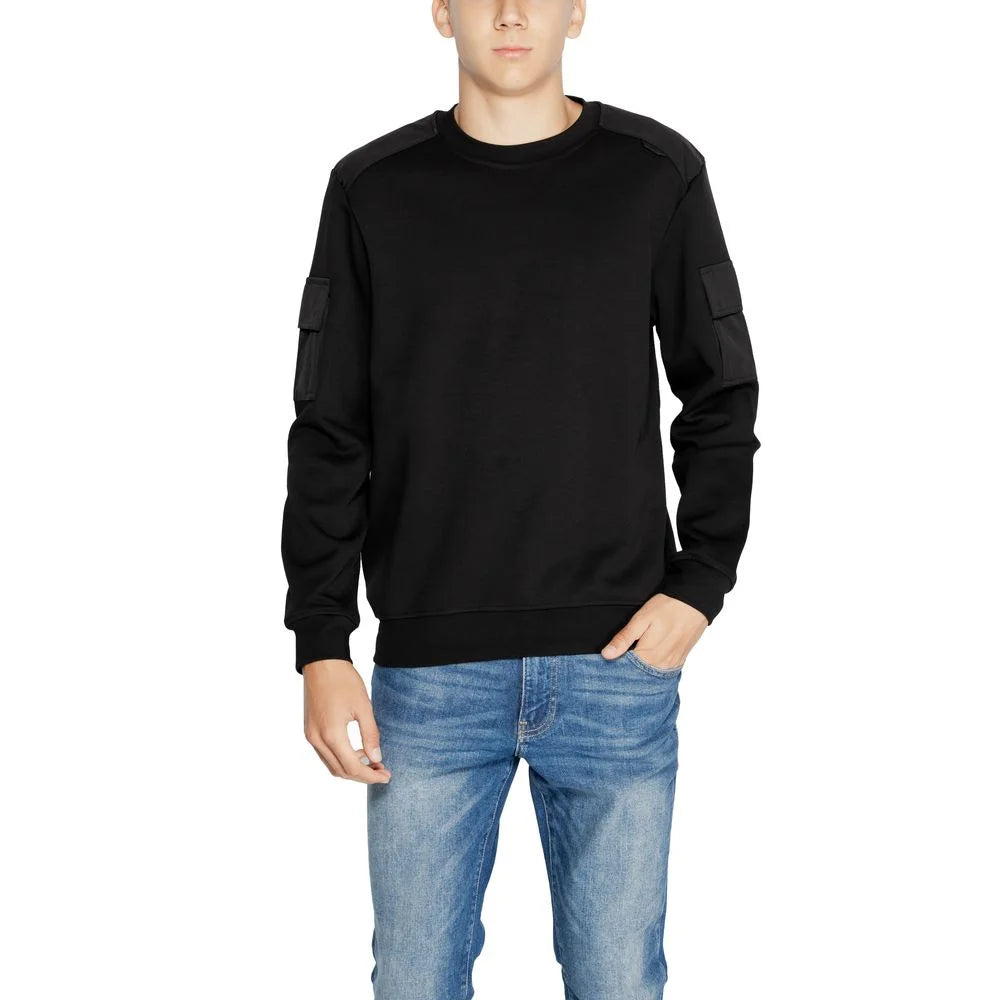 Antony Morato Black Cotton Sweatshirt - IT44 | S - Sweatshirts