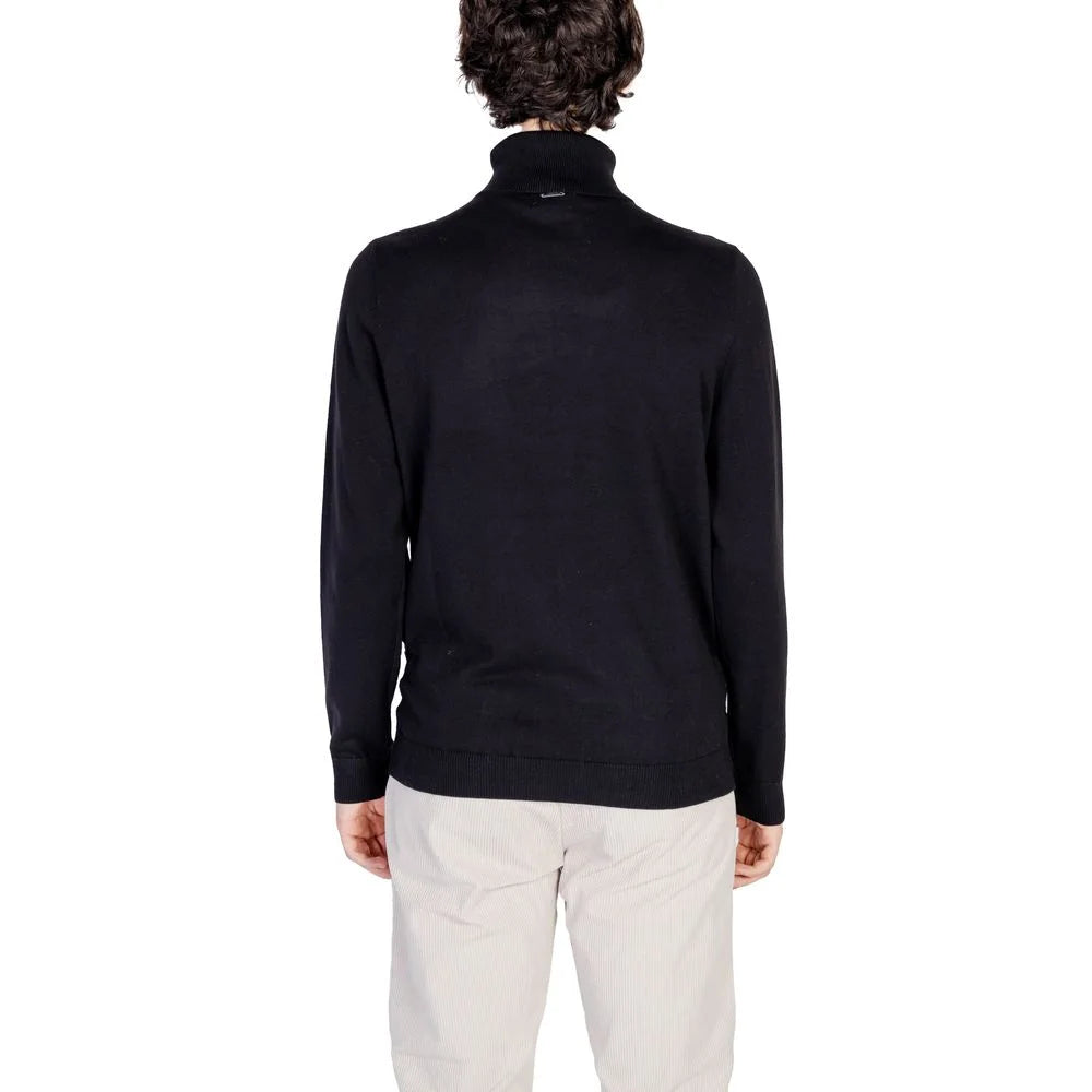 Antony Morato Black Cotton Turtleneck - Sweaters