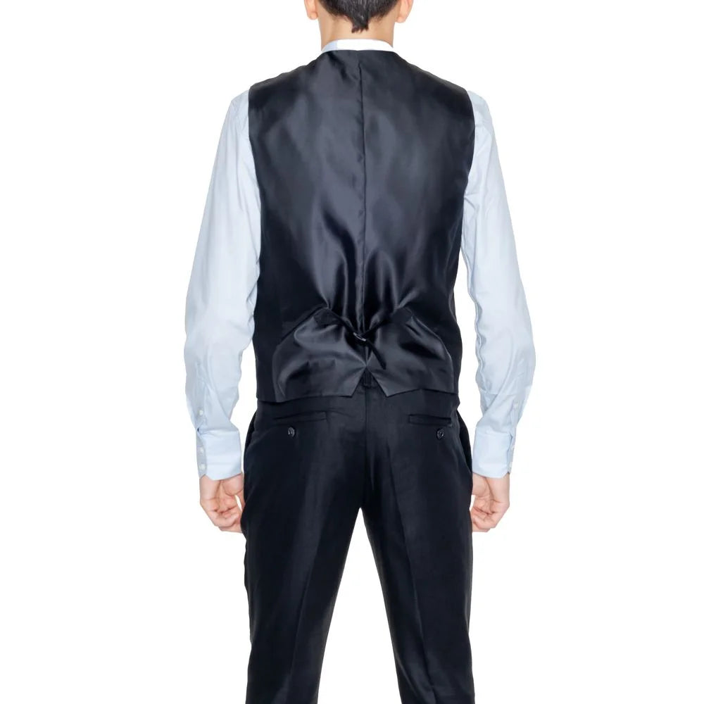 Antony Morato Black Linen Waistcoat - IT48 | M - Vests