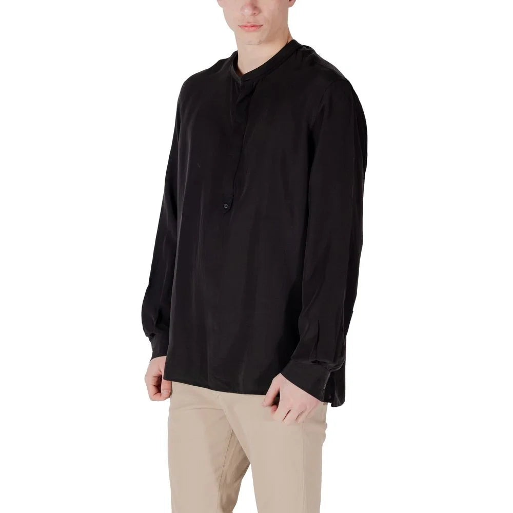Antony Morato Black Lyocell Shirt - Shirts