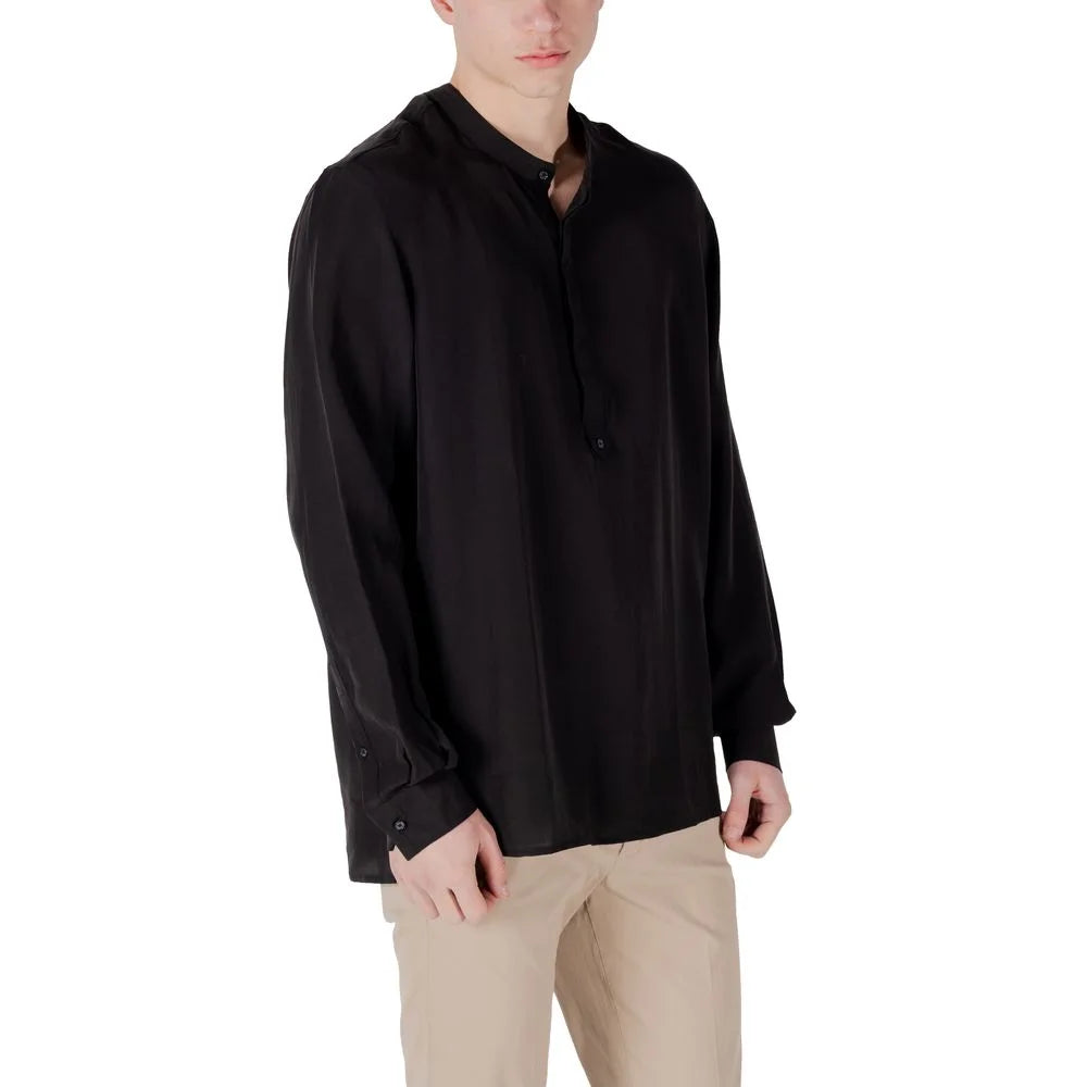 Antony Morato Black Lyocell Shirt - Shirts