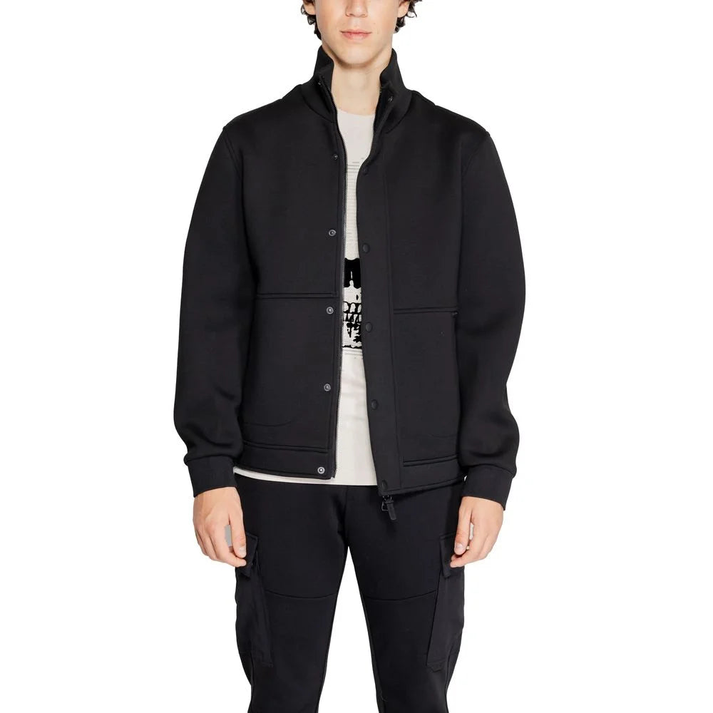 Antony Morato Black Polyester Jackets & Coat - Track Jackets