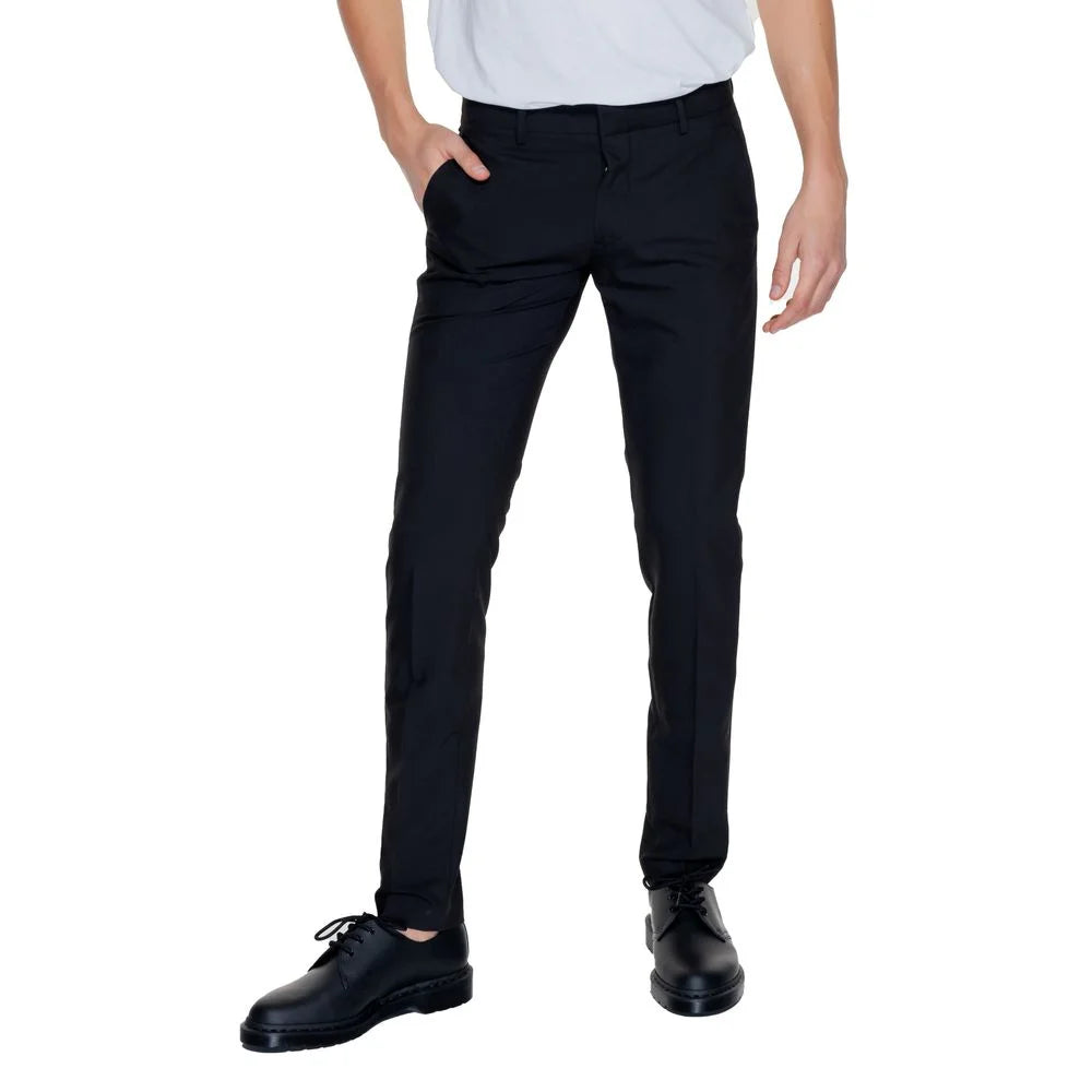 Antony Morato Black Polyester Pant - IT54 | XXL - Trousers