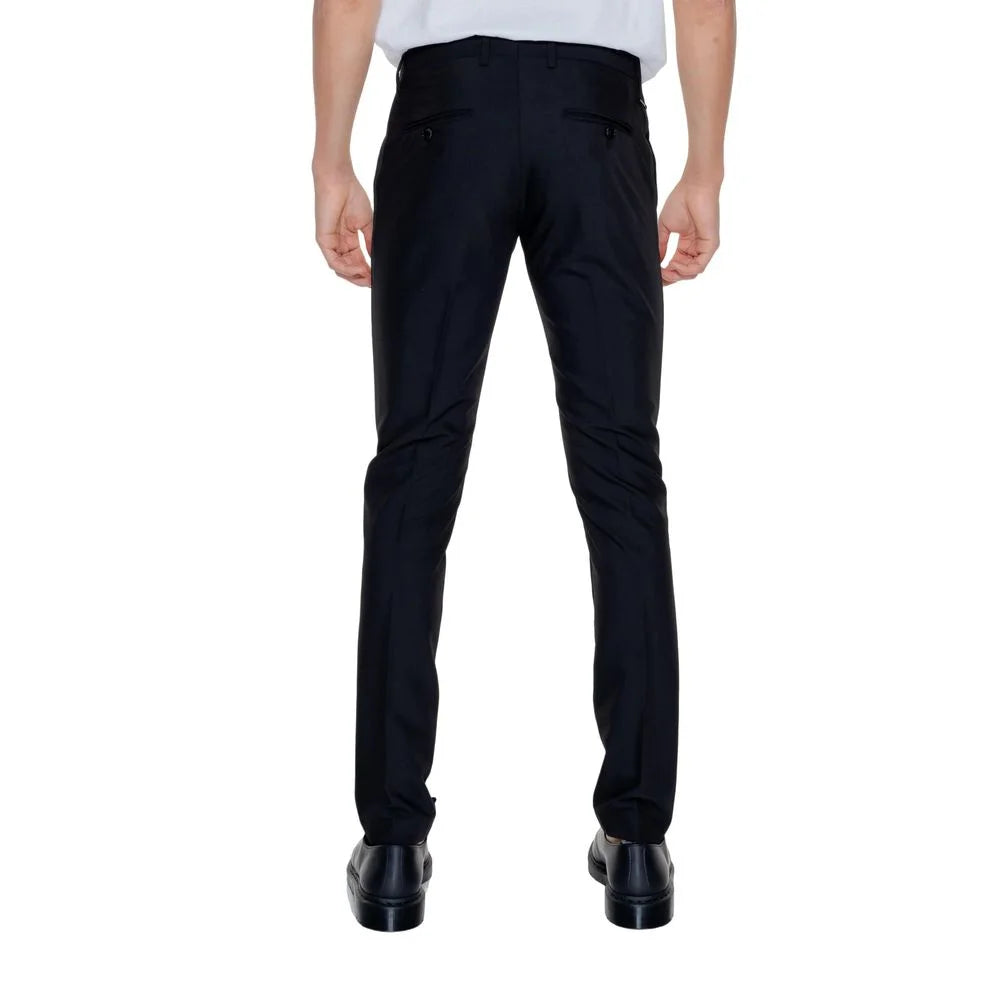 Antony Morato Black Polyester Pant - IT54 | XXL - Trousers