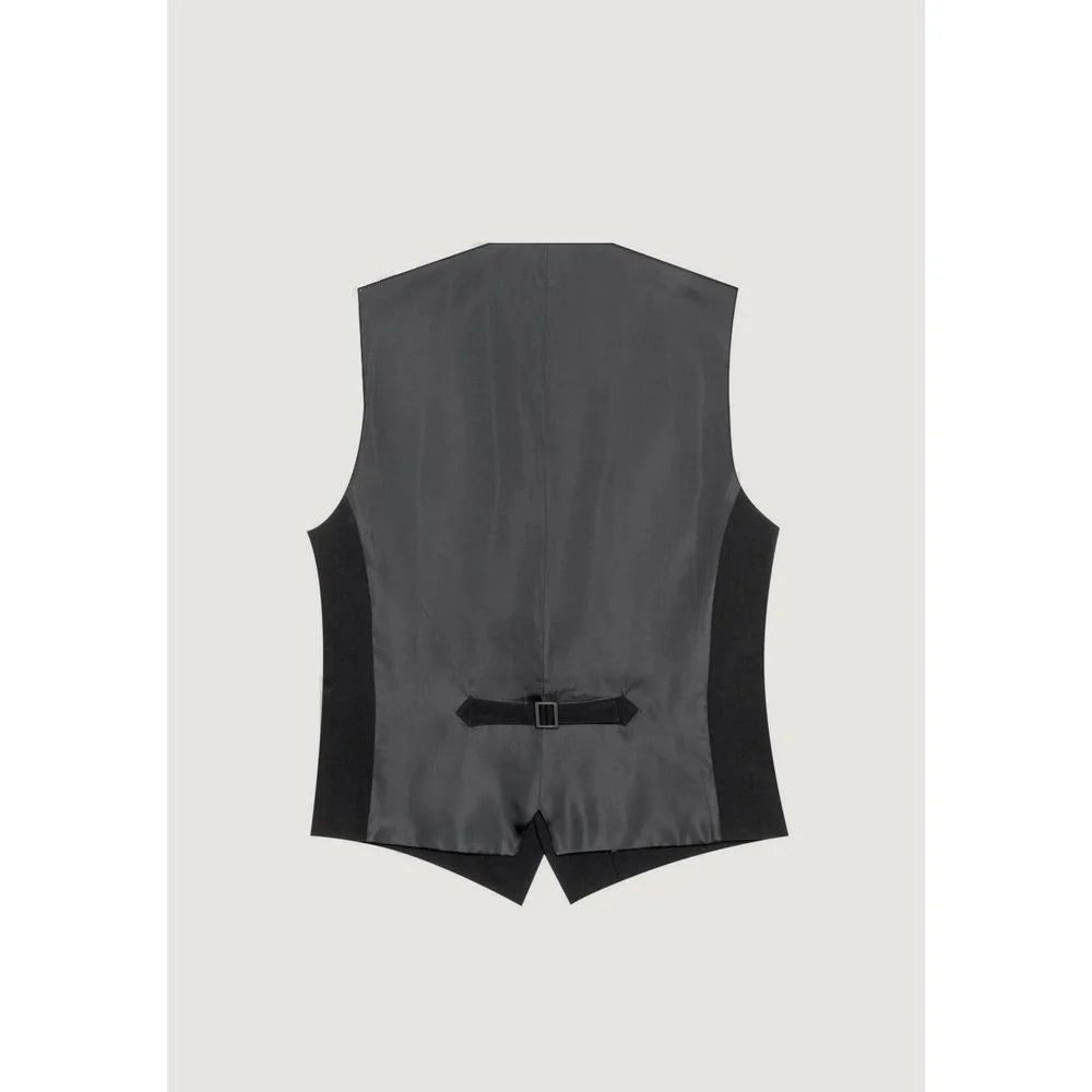 Antony Morato Black Polyester Waistcoat - Vests