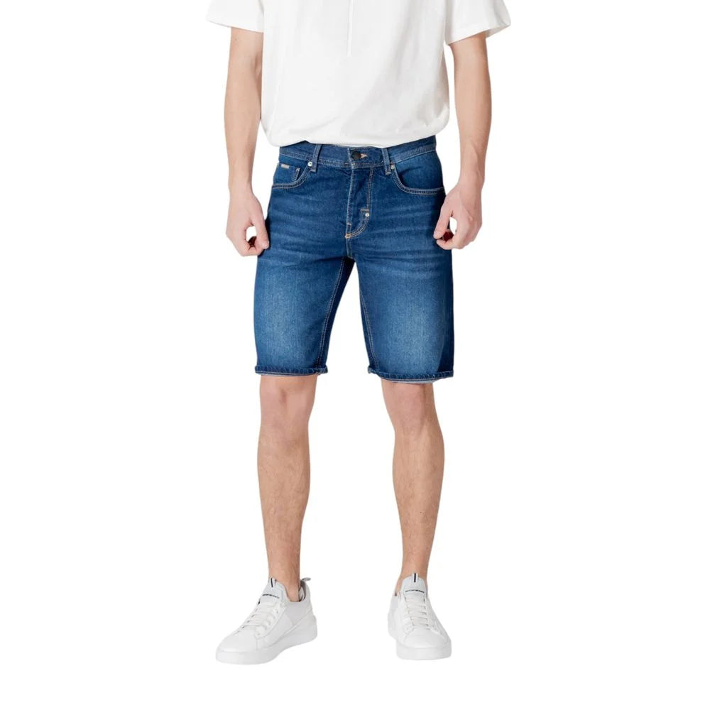 Antony Morato Blue Cotton Bermuda - Bermudas