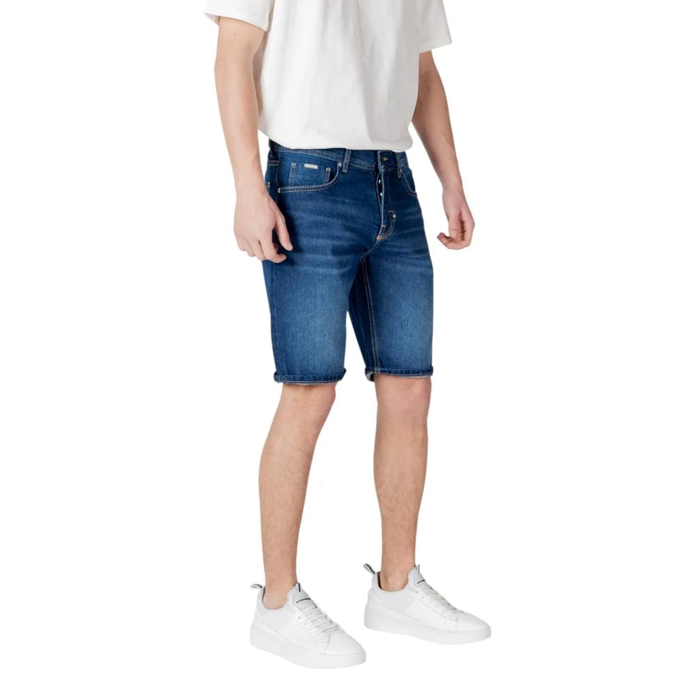 Antony Morato Blue Cotton Bermuda - Bermudas