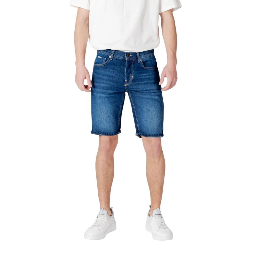 Antony Morato Blue Cotton Bermuda - Bermudas