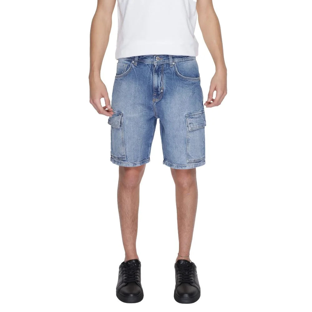 Antony Morato Blue Cotton Bermuda - Bermudas