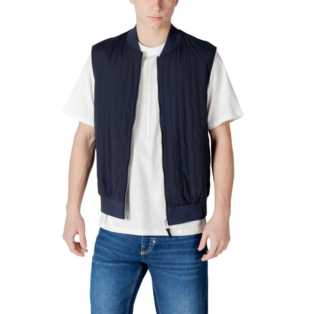 Antony Morato Blue Cotton Jackets & Coat - Bomber Jackets