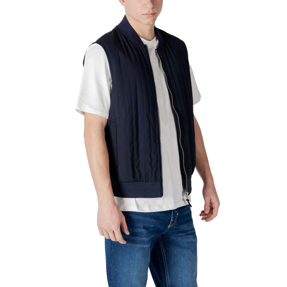 Antony Morato Blue Cotton Jackets & Coat - Bomber Jackets