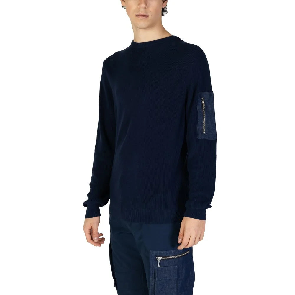 Antony Morato Blue Cotton Sportswear - Sweaters