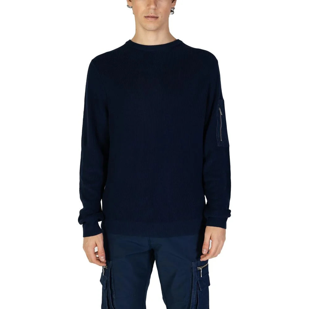 Antony Morato Blue Cotton Sportswear - Sweaters