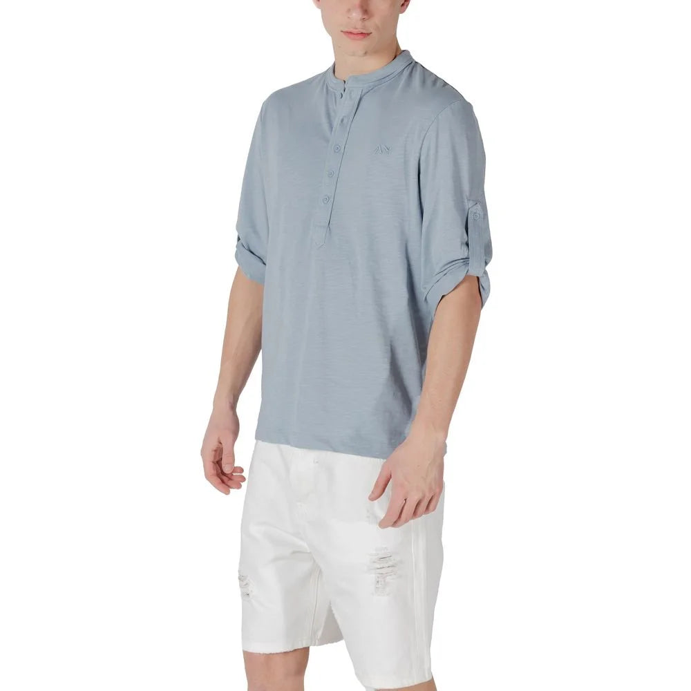 Antony Morato Blue Cotton T-Shirt - IT52 | XL - Polos