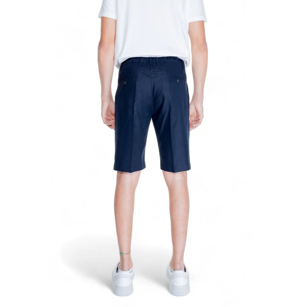 Antony Morato Blue Linen Bermuda - Bermudas