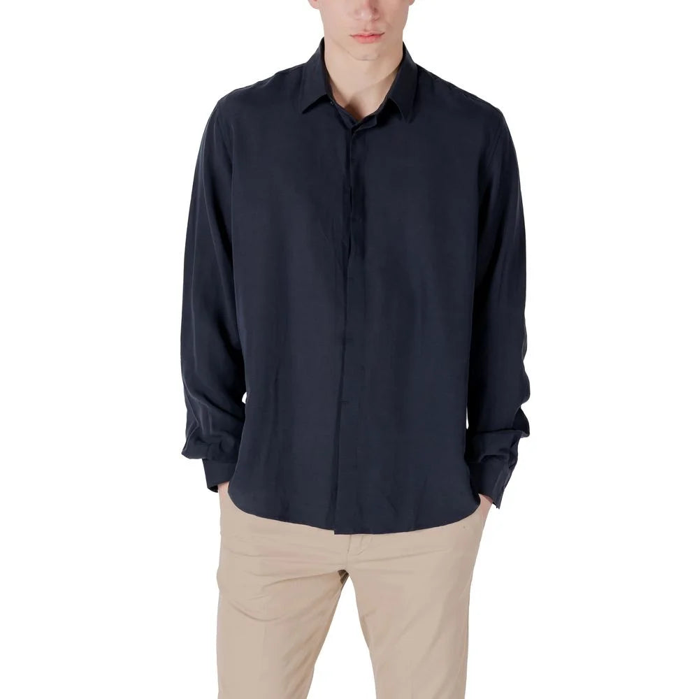 Antony Morato Blue Lyocell Shirt - Shirts