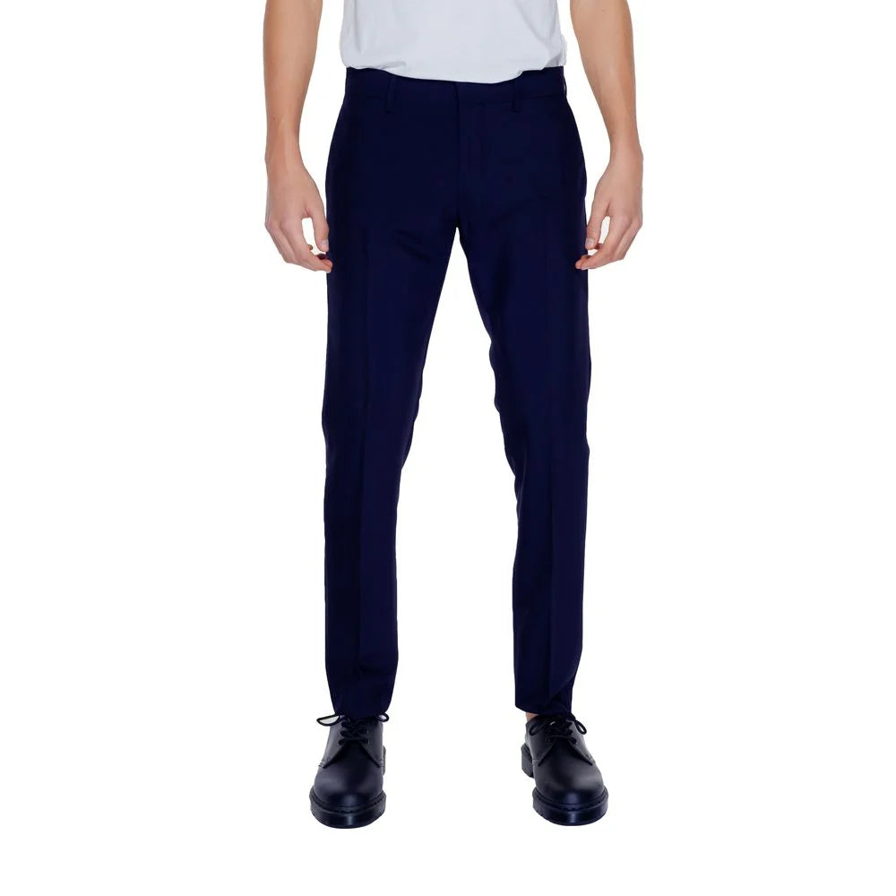 Antony Morato Blue Polyester Pant - Trousers