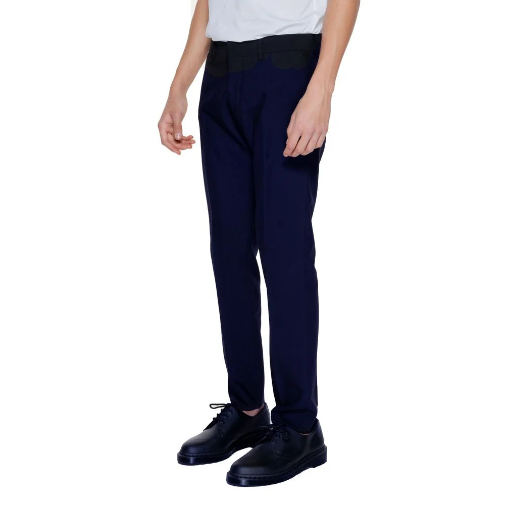 Antony Morato Blue Polyester Pant - Trousers
