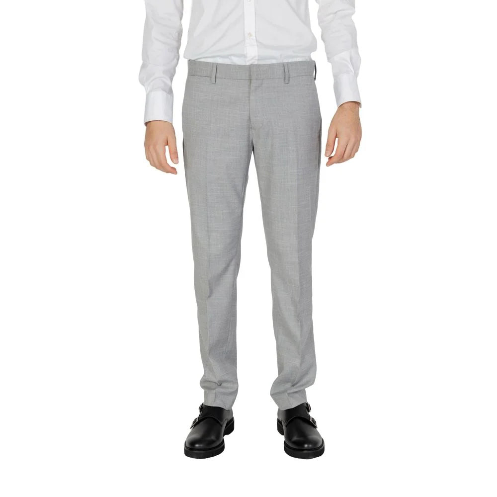 Antony Morato Gray Polyester Pant - Trousers
