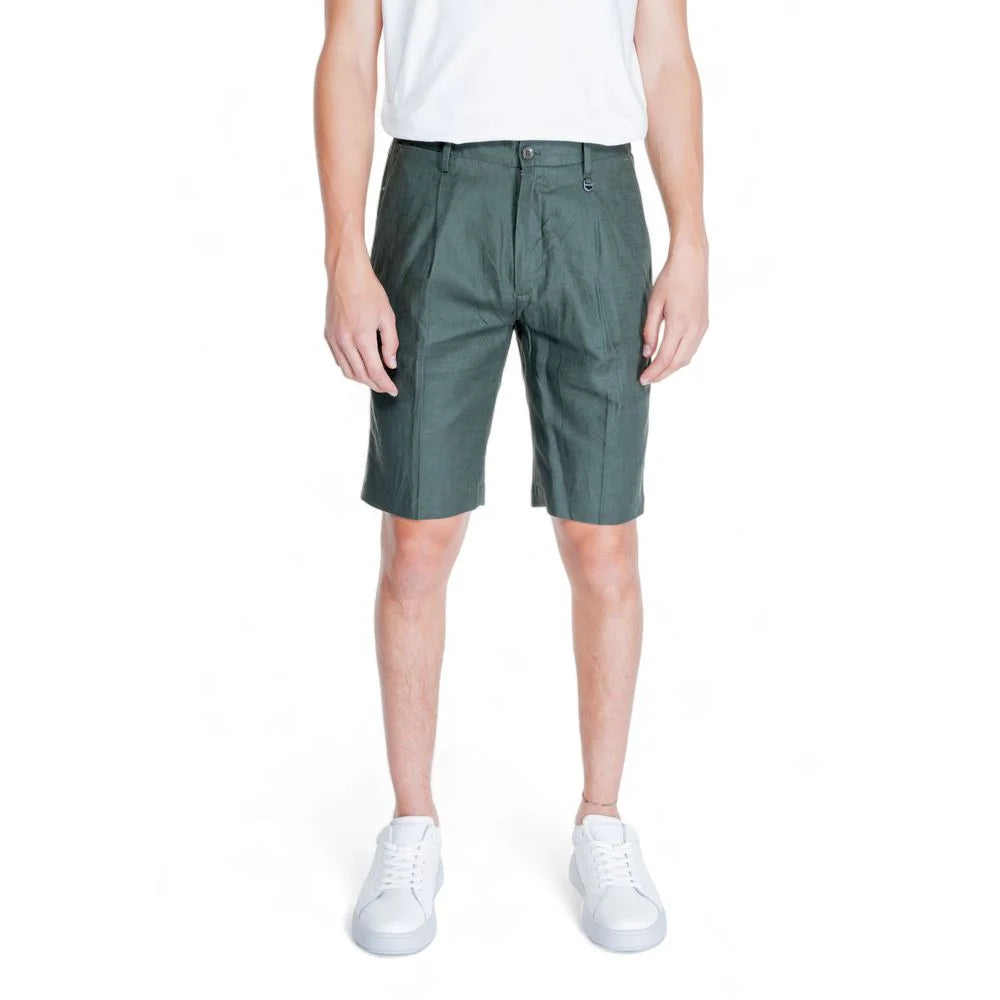 Antony Morato Green Linen Bermuda - Bermudas