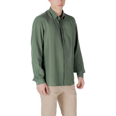 Antony Morato Green Lyocell Shirt - Shirts