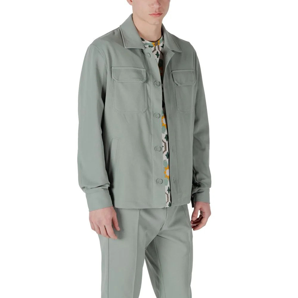 Antony Morato Green Polyester Shirt - IT54 | XXL - Shirts