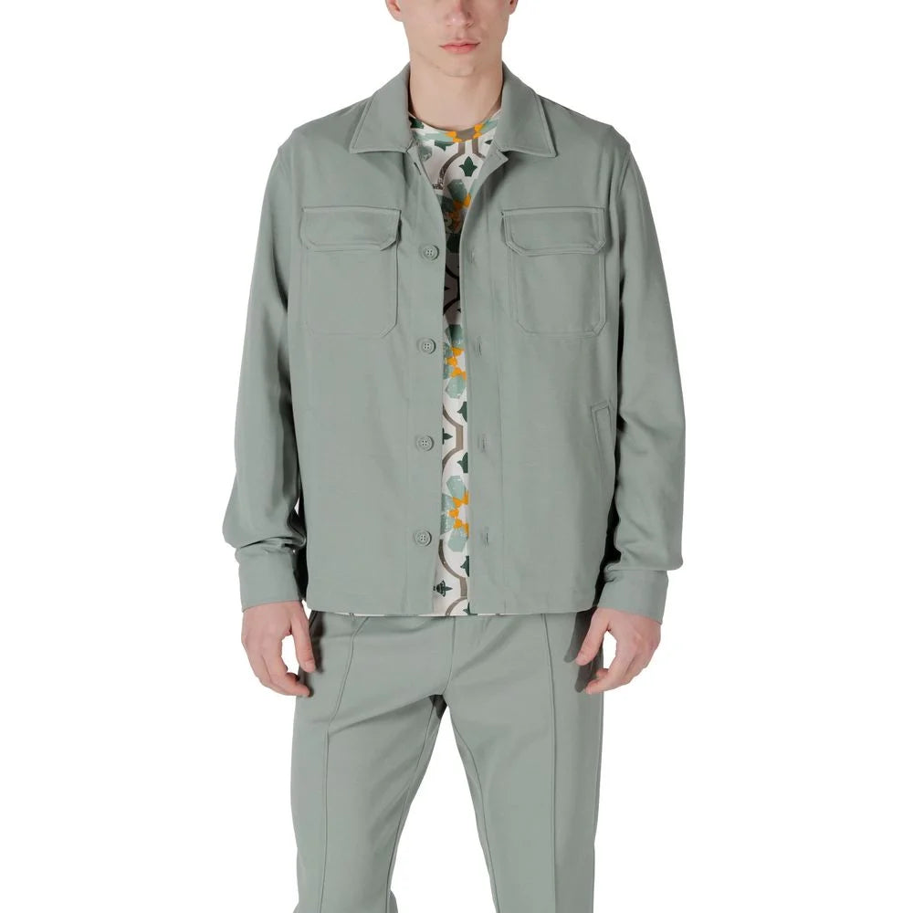 Antony Morato Green Polyester Shirt - IT54 | XXL - Shirts