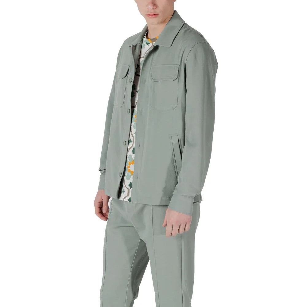 Antony Morato Green Polyester Shirt - IT54 | XXL - Shirts
