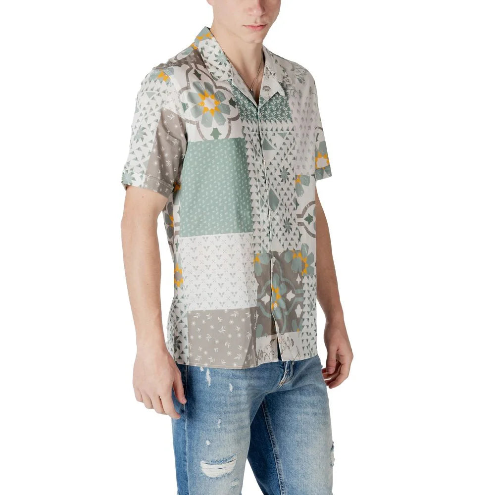 Antony Morato Green Viscose Shortsleeve - IT44 | XS - Shirts
