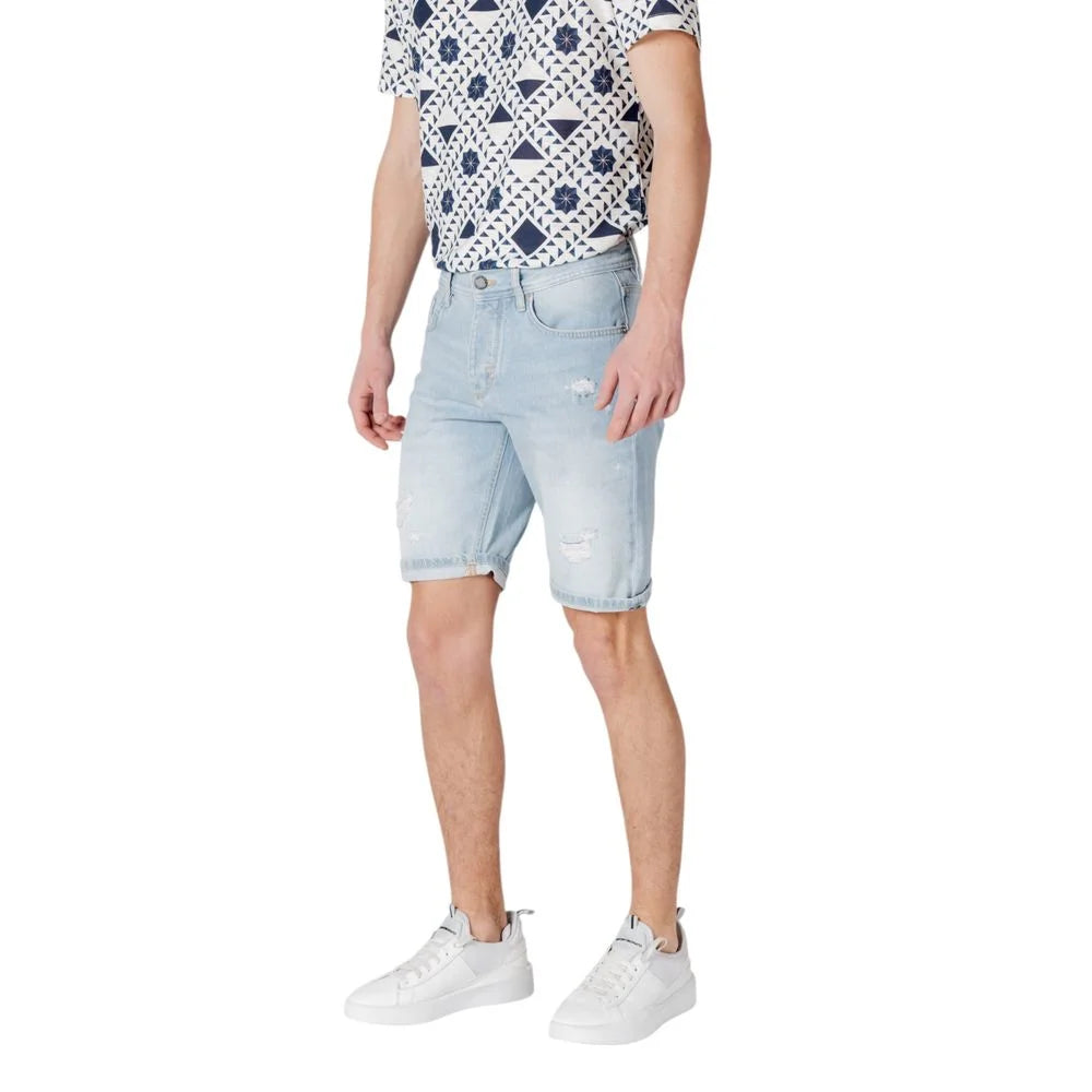 Antony Morato Light Blue Cotton Bermuda - Bermudas