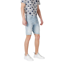 Antony Morato Light Blue Cotton Bermuda - Bermudas