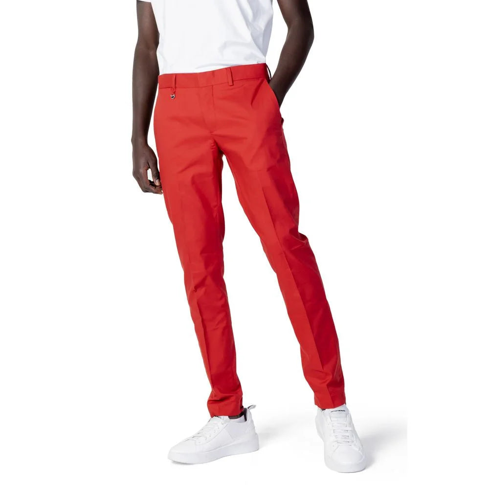 Antony Morato Red Cotton Pant - Trousers