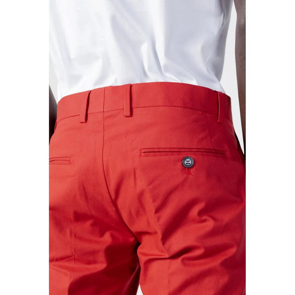 Antony Morato Red Cotton Pant - Trousers