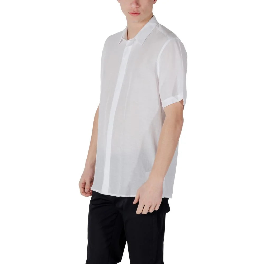 Antony Morato White Lyocell Shortsleeve - Shirts