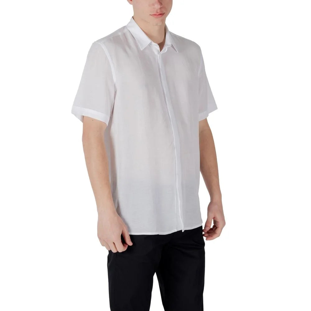 Antony Morato White Lyocell Shortsleeve - Shirts