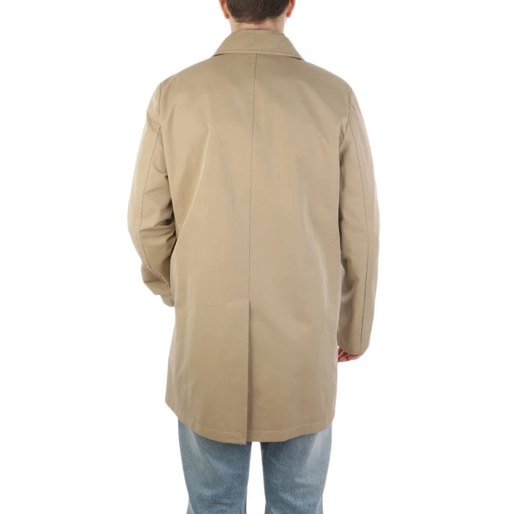 Aquascutum Beige Cotton Men Trench Coat - Trench Coats