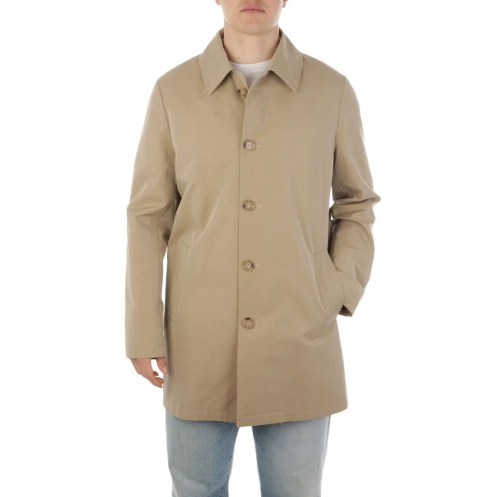 Aquascutum Beige Cotton Men Trench Coat - Trench Coats