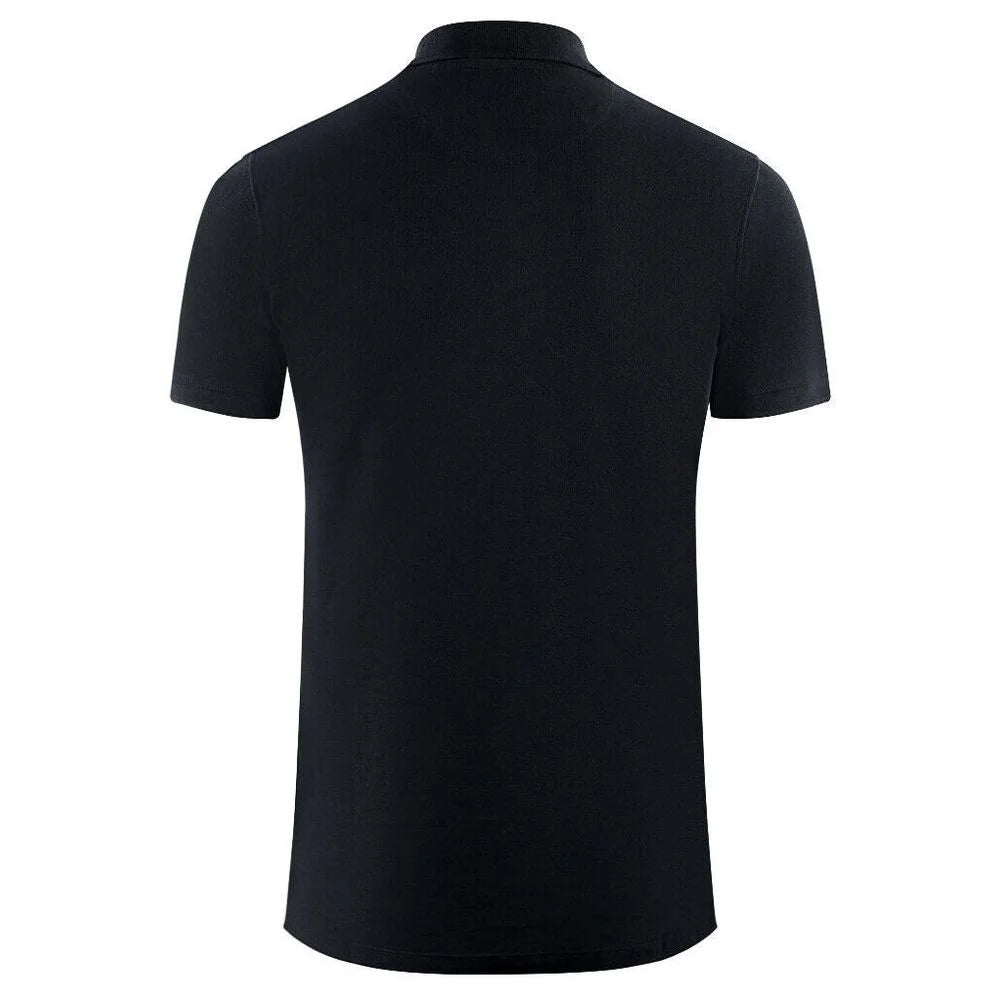 Aquascutum Black Cotton Polo Shirt - Polos