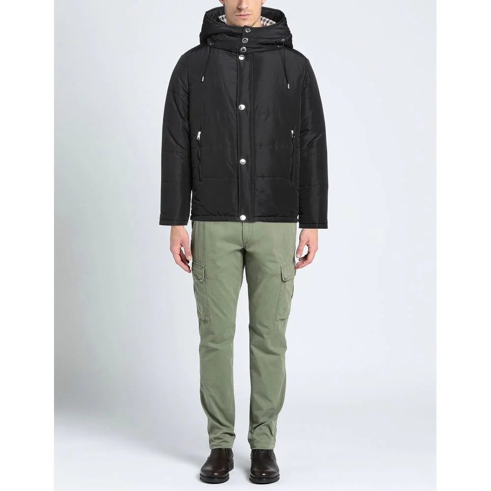 Aquascutum Black Polyamide Men’s Jacket - Parkas